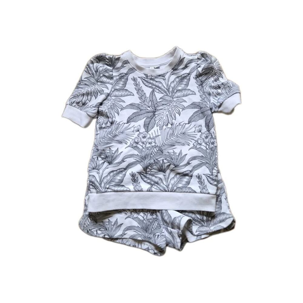 Janie and Jack Palm Terry Shorts Set Sz 8